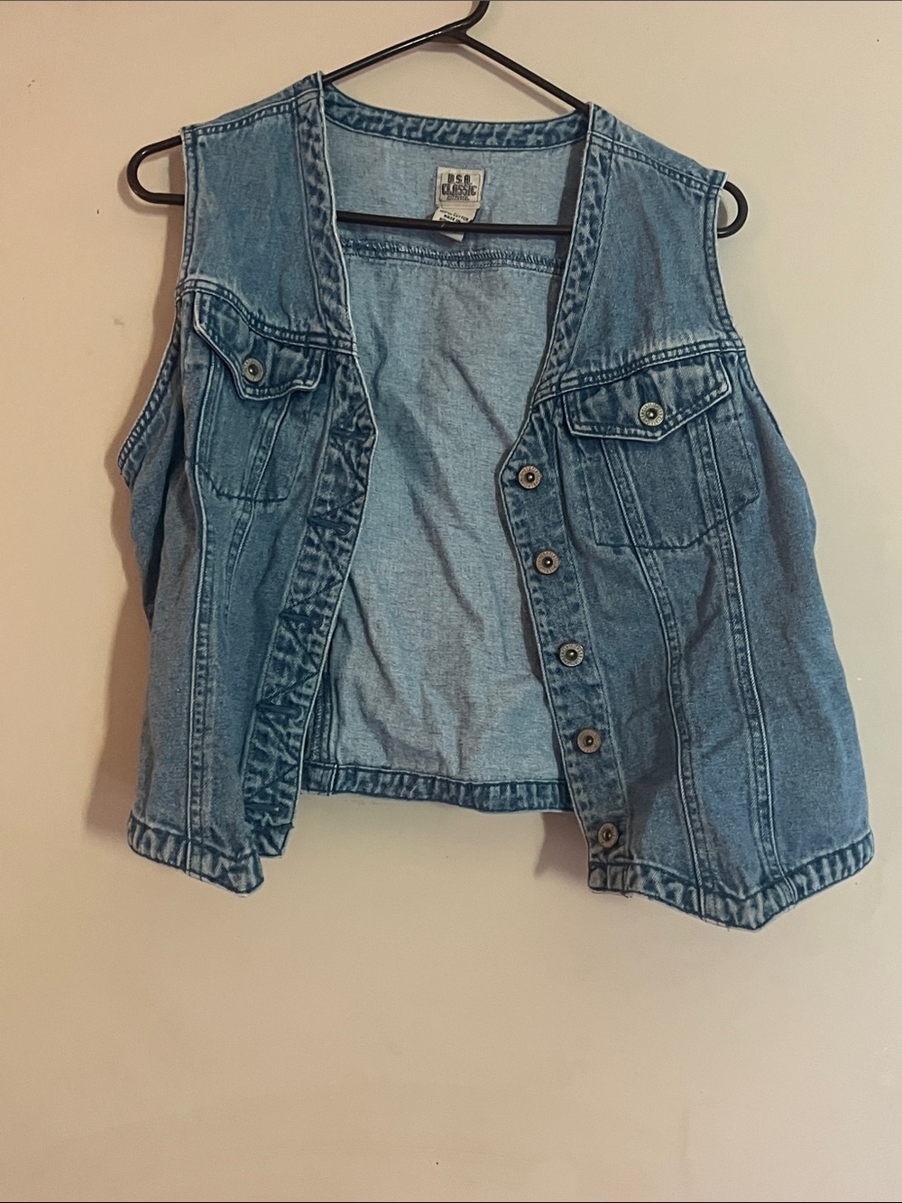 Light Wash Denim Vest
